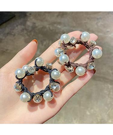 Bzybel Big Pearls Stretch Hair Ties - 3 Colors | Decorative Ponytail Holders for Girls & Women - Buy Online on GoSupps.com