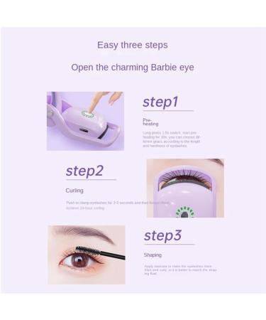 Loufy Heated Eyelash Curler USB Rechargeable Heated Eye Lash Curler With Comb 3 Heating Modes White - Buy Online on GoSupps.com