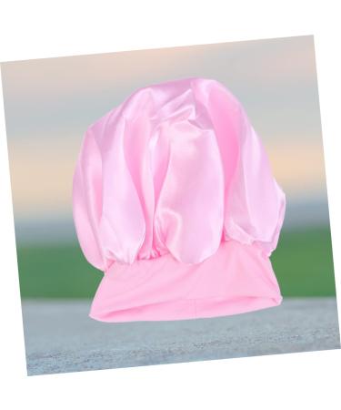 Silky Satin Sleep Cap for Curly Hair | Wide Side Bonnet Shower Cap | Pink | 1pc - Buy Online on GoSupps.com