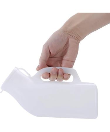 Male Urinal Bottle 1000ml Male Portable Urinal with Lid Pee Bottles for Men Milky - Buy Online on GoSupps.com
