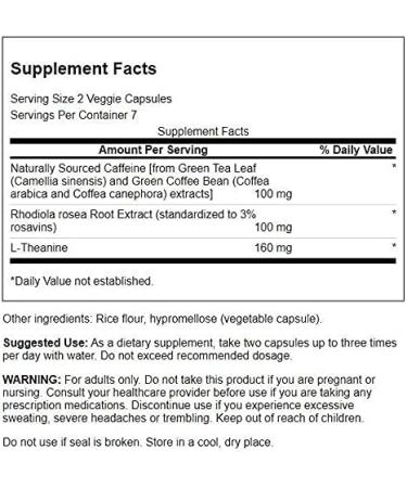 Swanson Ultra Pure Energy Trial Size – 14 Veg Caps | Boost Your Energy Naturally | International Shipping Available - Buy Online on GoSupps.com
