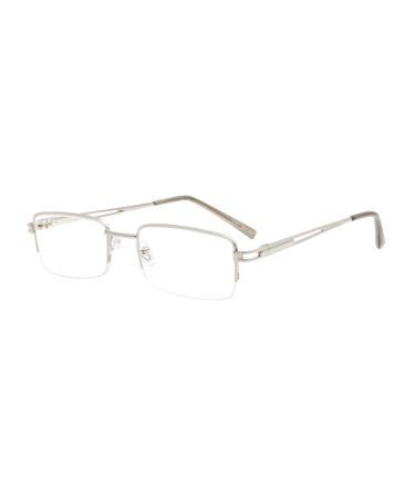 Eyekepper Unisex Reader's reading glasses rectangular semicircular half -burning the products The products are part of the product (1 Pack) 1 piece (1 -pack) silver