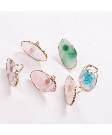 Buy Nail Art Finger Ring Palette - Beige Polish Holder & Color Mixing Plates for Perfect Manicures | International Shipping - Buy Online on GoSupps.com