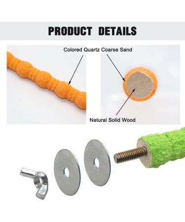 Colorful Bird Perches 2pcs for Parrot Budgies Cockatiels - Paw Grinding Toy - Buy Online on GoSupps.com