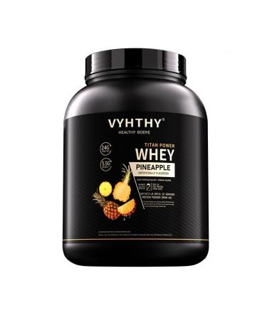 VYHTHY Pineapple Flavored Whey Protein Powder 24g Protein per Serving Fast-Absorbing Concentrated whey Protein Low Sugar Gluten-Free Natural Flavor 2 lbs/32 oz.