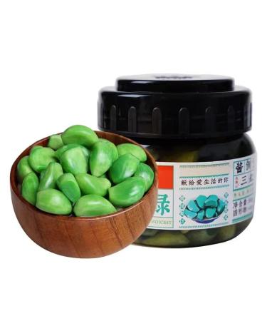 Feicui Green Garlic, Laba Garlic 300G/can, Pickled with White Vinegar, Green Garlic, Sweet and Sour Garlic, Rice, Pickled Vegetables, Shandong Specialty (300G,1 can) 300G 1 can