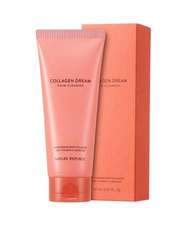 Nature Republic Collagen Dream Foam Cleanser 150ml - Vitamin C Capsule for Smoothing Wrinkles and Texture Improvement - Buy Online on GoSupps.com