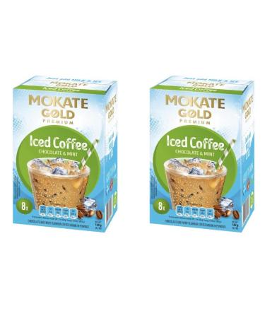 Mokate Gold Premium iced coffee Chocolate & Mint 2 boxes x 8 sachets total 16