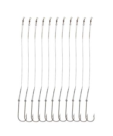 20pcs/Pack Fishing Hook Rigs Nylon-Coated Fishing Line Leader with Stainless Steel Fishing Hook