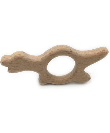 Wendysun 2pcs Crocodile Shape Wood Teether Set for Baby Teething - Natural Beech DIY Pendant Toy - Buy Online on GoSupps.com