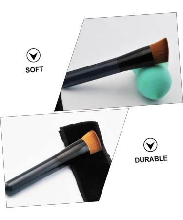 minkissy Inclined Flat Head Makeup Brush Women Cosmetics Brush Foundation Makeup Brush Blush Brush Doll Cake Pan Mahjong Earrings Women Brush for Makeup Fluffy Tool Miss Acrylic 11.5x2cm Black - Buy Online on GoSupps.com