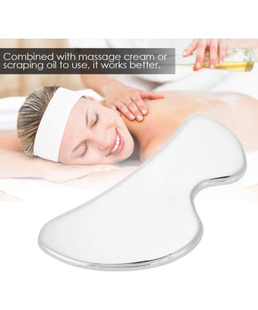 Verdant Touch Stainless Steel Gua Sha Plate Face & Body Pain Relief Massage Tool for Glowing Skin - Buy Online on GoSupps.com