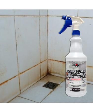 DU-MOST Soap Scum & Hard Water Stain Remover - High Foaming Acid Cleaner for Kitchen & Bathroom | 32 Oz Limescale & Soap Residue Solution - Buy Online on GoSupps.com