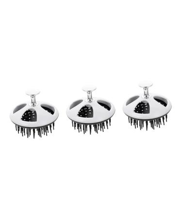 Magiclulu 3st shampoo comb scalp peeling brush massage scrapo brush brush daily scalp scrapo brush for the scalp hair washers massage brush white pp portable travel