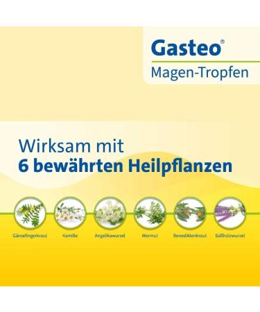 Gasteo Stomach Drops - 6 Unique Gastrointestinal Plants - 20ml for Digestive Relief - Buy Internationally - Buy Online on GoSupps.com