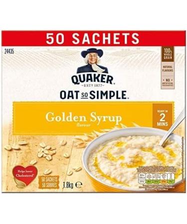 Quaker Oat Golden Syrup Breakfast Porridge Microwaveable Sachets (50 x 36g) - 2 Pack | Sold by Gronets - Buy Online on GoSupps.com
