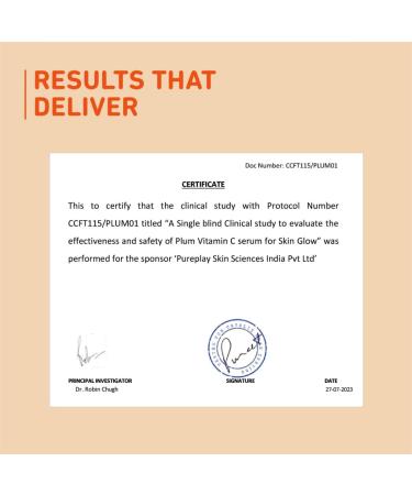 Pl-um 15% Vitamin C Face Serum For Glowing Skin | Reduces Dark Spots | For Dull Skin | With Mandarin | Beginner Friendly For All Skin Types | 100% Vegan | 10 ml - Buy Online on GoSupps.com