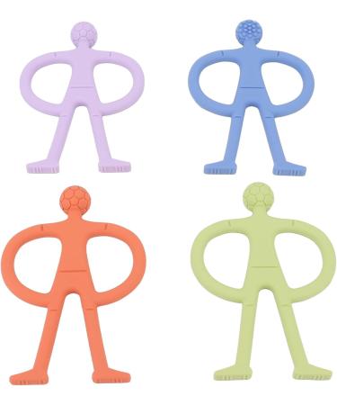 RvSky Newborn Chew Toys - 4 Pack Baby Teether Silicone | Soft Grip Teething Relief for Infants - Buy Online on GoSupps.com