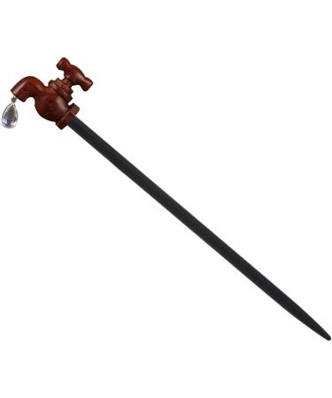 Wood Hair Stick | New Chinese Hair Pins Faucet Design Hair Sticks Exquisite Chinese Hair Accessories Retro Sandalwood Hair Stick for Women & Girls With Long Hair - Buy Online on GoSupps.com