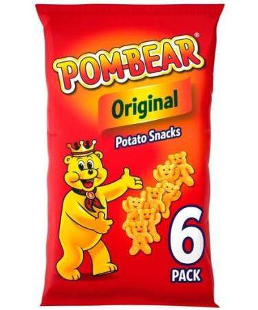 Pom Bear Bundle Pack Of 48-24 X Cheese & Onion Crisps (4 X 6 Packs X 13G) + Original Crisps (4 X 6 Packs X 13G) (Total 624g) Boxed Treatz - Buy Online on GoSupps.com