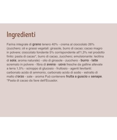  Italian Gourmet E.R. Misura Fibrextra Whole Wheat Biscuits Filled with Chocolate Set of 3 Whole Biscuits Filled with Dark Chocolate 100% Whole Wheat Flour High in Fiber 260 g + Gourmet Italian Pulp 400 g - Buy Online on GoSupps.com