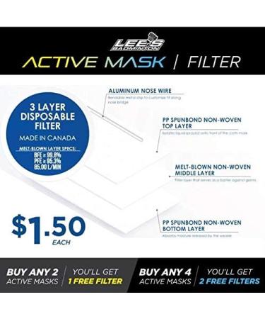 Lee's Active Face Mask Black with Ice blue Lee's Logo Medium - Buy Online on GoSupps.com