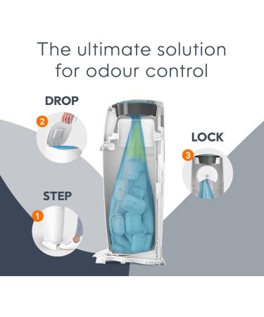Diaper Genie Complete Diaper Pail System White - AMAZON EXCLUSIVE - includes 4 Carbon Filters and 1 refill White 69.8 x 31.3 x 24.3 cm Complete with 1 refill and 4 Carbon Filters - Buy Online on GoSupps.com