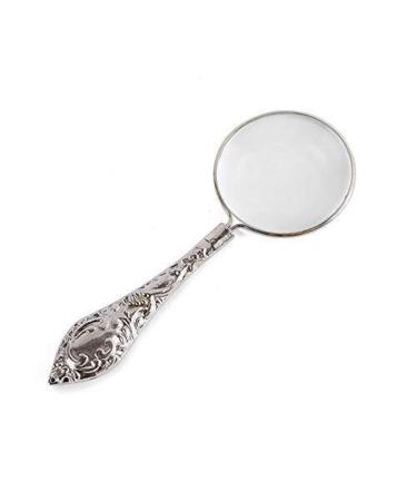 Glass Magnifier Portable Glass Can Be Enlarged 4 Times Metal Handle Loupe Suitable for Children Students to Read Magnification to Loupe Made in China