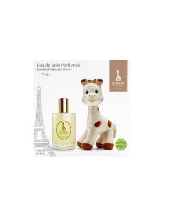 Sophie La Girafe Eau de Soin Parfumee by Sophie La Girafe Gift Set - 3.4 oz Scented Skincare Water (Alcohol-Free) + 1 Sophie La Girafe Soft Toy - Buy Online on GoSupps.com