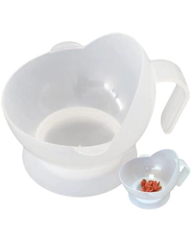 Anti-Displacement and Anti-Spill Bowl for Elderly Large Spill Proof Scoop Bowl with Suction Base for Disabled Handicapped