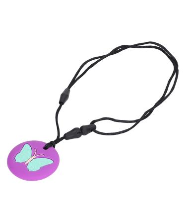 Buy 2Pcs Sensory Chew Necklace for Toddlers | Silicone Teething Relief Toy - Purple - Buy Online on GoSupps.com