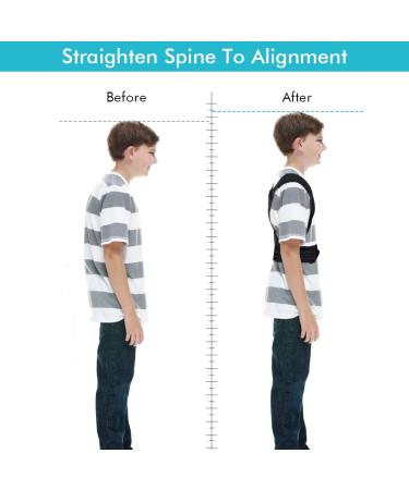 Yosoo Health Gear Kids Posture Corrector - Spinal Support Brace for Improved Posture and Pain Relief - Size L (Waist 32-42) - Buy Online on GoSupps.com