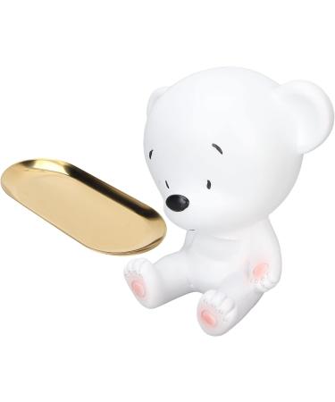 Ververt Touch Jewelry Layer Tray - Exquisite Rings & Necklaces Organizer Elegant White & Gold Jewelry Storage Bowl 20.3 x 15.2 cm - Buy Online on GoSupps.com