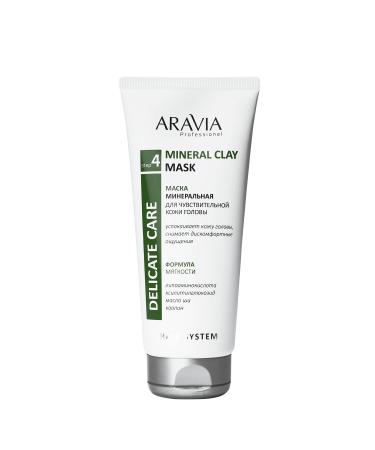 ARAVIA Mineral Clay Mask for sensitive scalp | 200 ml | 6.7 fl oz