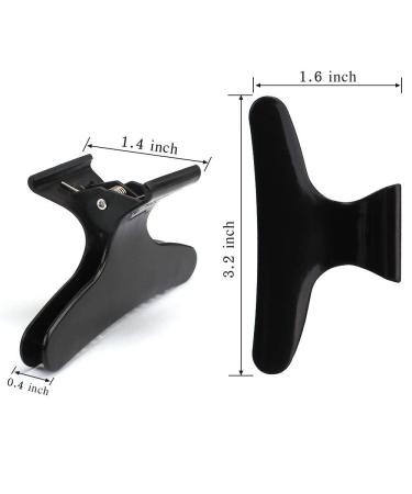 12 Pack BAHABY Hair Clips for Styling - Black & White Butterfly Hair Clamps for Women - Ideal for Deep Conditioning, Blow Drying, Cutting, and Coloring - Buy Online on GoSupps.com