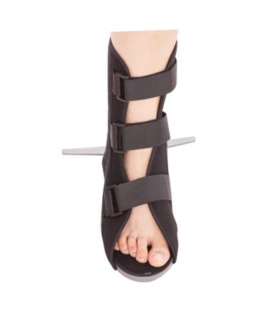 Ankle Fixed Shoes for Strain Care | Adjustable Ankle Brace Support & Medical Boot for Sprains - Black - Buy Online on GoSupps.com