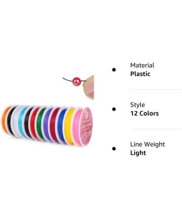 BFANGZ 0.8mm Elastic String Cord Rope for Jewelry Making - 10 Pcs Colorful Stretch String Cord (80M) - Black, Coffee, Green, Orange, Yellow - Buy Online on GoSupps.com