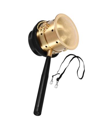 Gatuida 1 set of Moxibusion-Box Stripe burner Heat treatment holder Moxibusion Stab burner smoke-free moxa moxibustion- pure copper massage tank 16x6cm golden