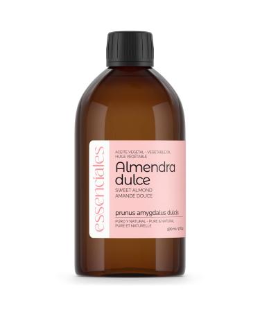 Essenciales Essenciales - Organic Sweet Almond Oil 100% Pure and Certified Organic 500 ml | Prunus Amygdalus Dulcis Vegetable Oil First Cold Press