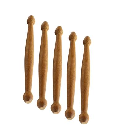 Collbath 5st Wood Massage Care Acupoint Massage device Massage roller made of wood pressure point massage device Woodenstift Triggerpunkt-Massagestab trigger-point massage devices H lzern Household China