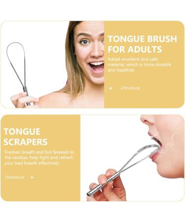 Buy Healvian Stainless Steel Tongue Brush | Portable Tongue Cleaner for Bad Breath Relief | International Shipping Available - Buy Online on GoSupps.com