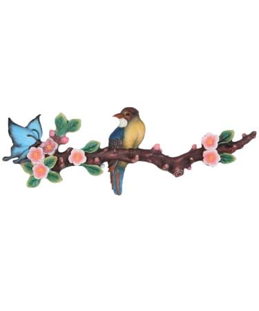 Wall Mounted Coat Racks Wall-Mounted Coat Rack Clothes Bedroom Shoe Cabinet Living Room Hook Creative Bird Wall Hanging Coat Rack Wall Mounted(A) (B)