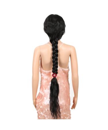 41 Inch Style Icon Lace Front Wavy Synthetic Wig with Baby Hair - 130% Density (1B) - Buy Online on GoSupps.com