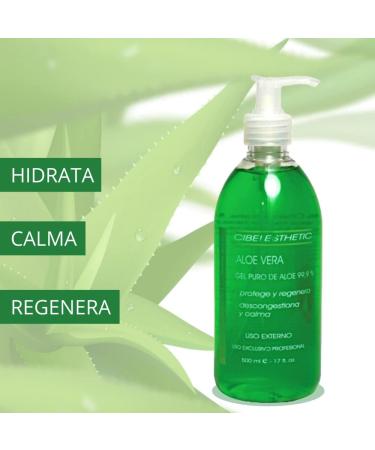 Cibelesthetic 100% Pure Aloe Vera Gel Soothes Moisturizes and Regenerates the Skin 500 ml - Buy Online on GoSupps.com
