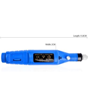 5 Professional Nail Drill Grinder Portable Nail Manicure Drill Set Hand Foot Care Tool for Nail Grind Trim Polish with 6 Pieces Attachments and Sanding Bands N 5 Pcs Usb-blue - Buy Online on GoSupps.com