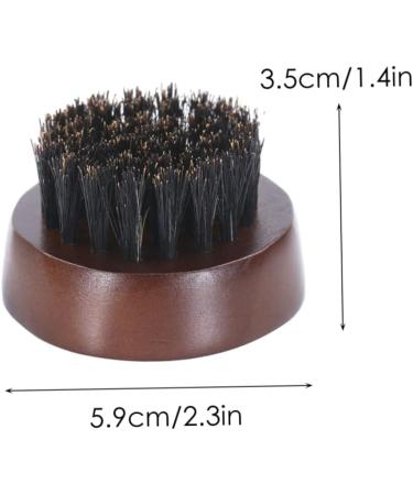 Boar Bristle Beard Brush with Wooden Handle | Round Beard Brush for Men | Dark Brown - Buy Online on GoSupps.com