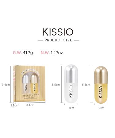 KISSIO Lip Plumper Set - Natural Lip Enhancer Serum and Plumping Balm for Hydrated Beauty Lips 5.5ml - Day And Night (05#) - Buy Online on GoSupps.com