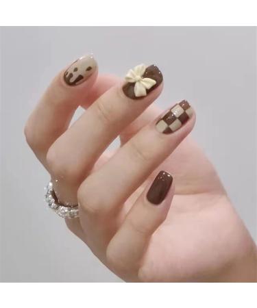 Bling Press on Nails Luxury Reusable Finish Fake Nails Handmade Nail Art with Design by Licensed Manicurist (L A) (A S) A Small - Buy Online on GoSupps.com