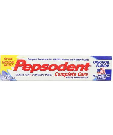 Pepsodent Complete Care Anticavity Fluoride Toothpaste Original Flavor - 5.5 oz Pack of 6