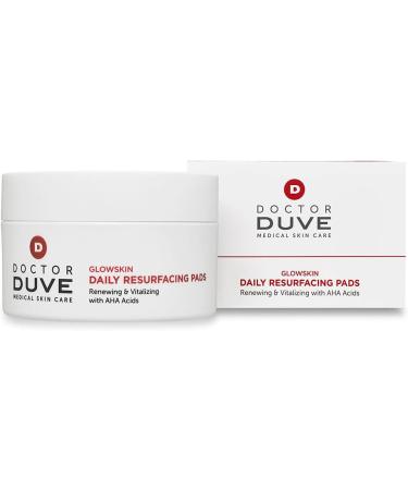 Doctor DUVE Glowskin Daily Resurfacing Pads Anti-aging pads with salicylic acid lactic acid and vitamin B2 for thoroughly cleansed skin (60 doses) - Buy Online on GoSupps.com